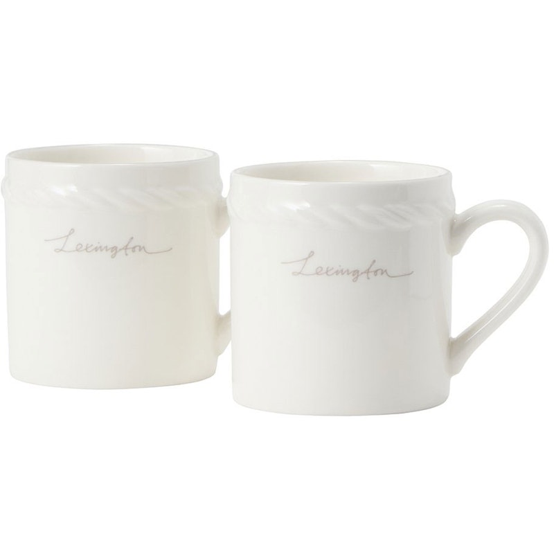 Lexington Porcelain Espresso Mug 5 cm 2-pack, White / Beige