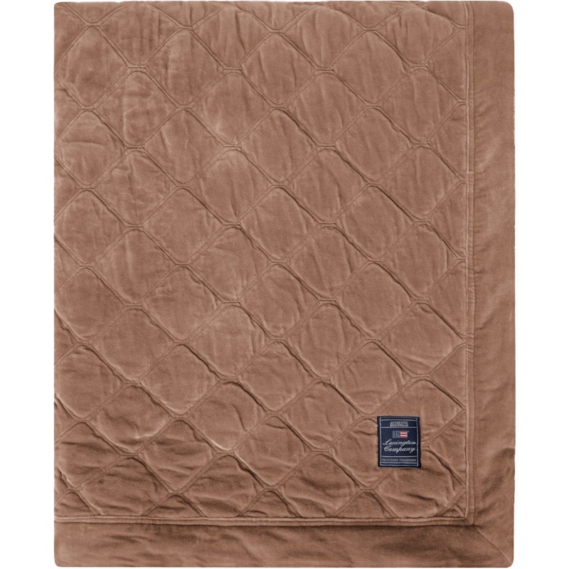 Quilted Organic Cotton Velvet Tagesdecke 160x240 cm, Beige