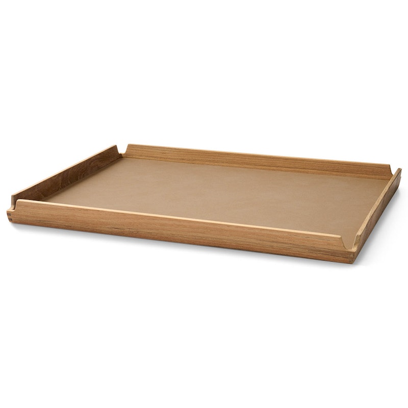 Airy Teak Tablett Groß, Nougat