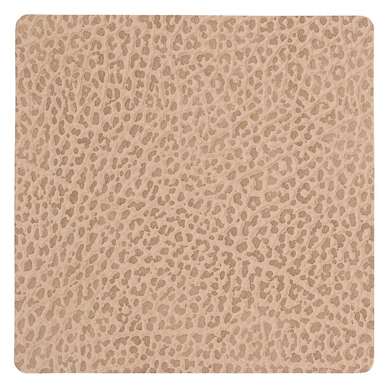 Square Glasuntersetzer Hippo 10x10 cm, Sand