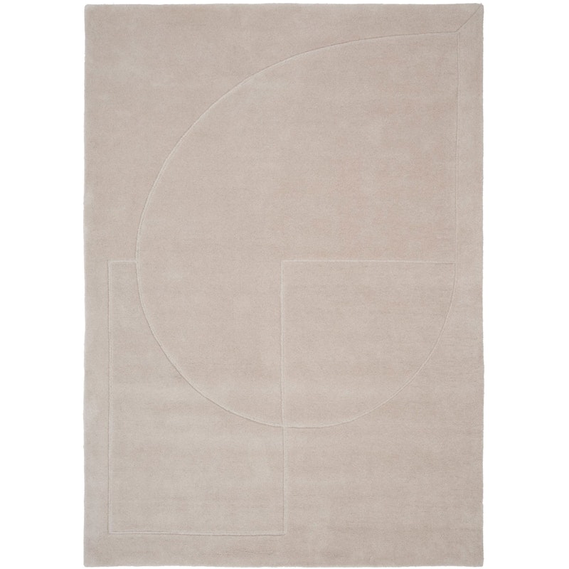 Lineal Poem Wollteppich 170x240 cm, Beige