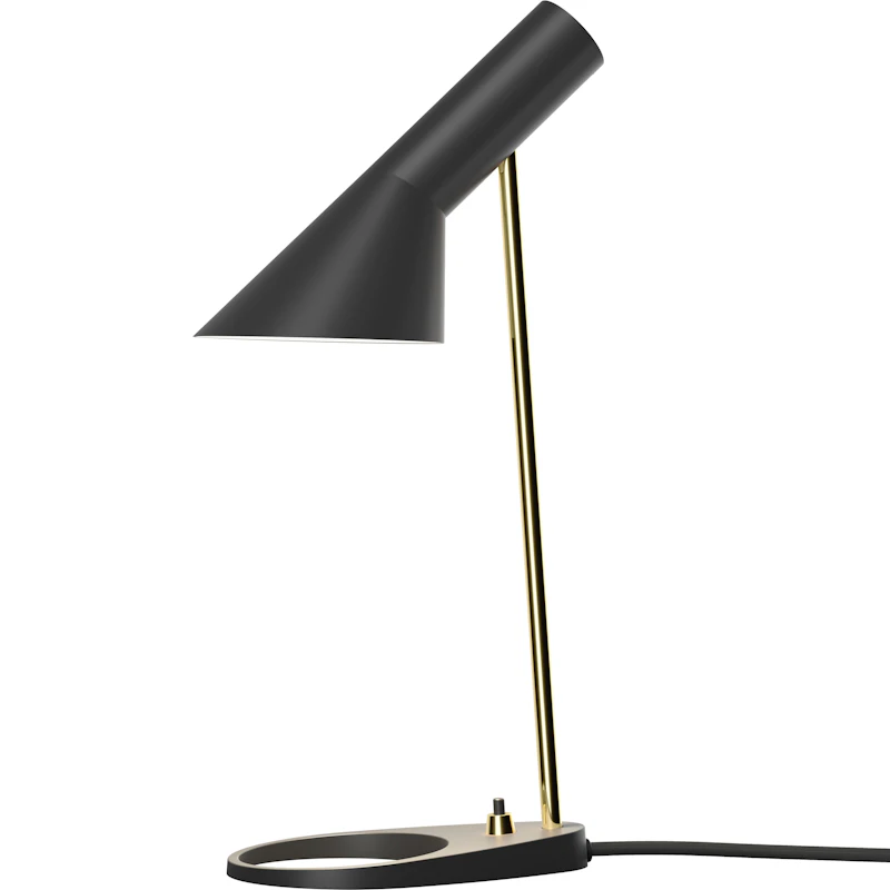 AJ Mini Table Lamp, Black / Brass