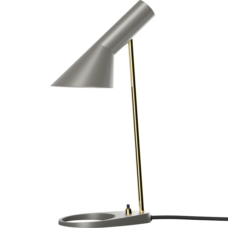 AJ Mini Table Lamp, Warm Grey / Brass