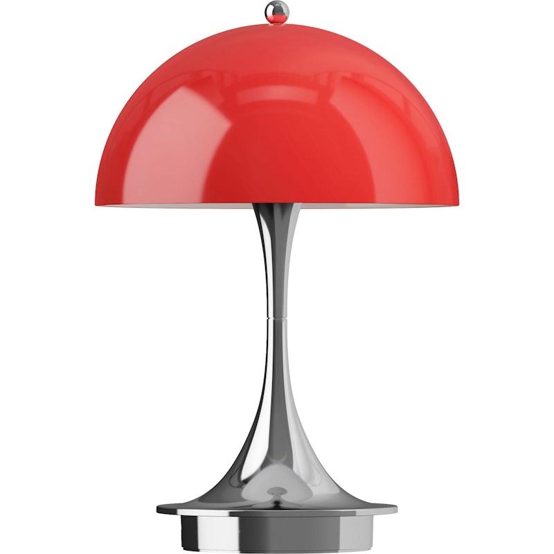 Panthella 160 Table Lamp Portable V3, Original Opal Red