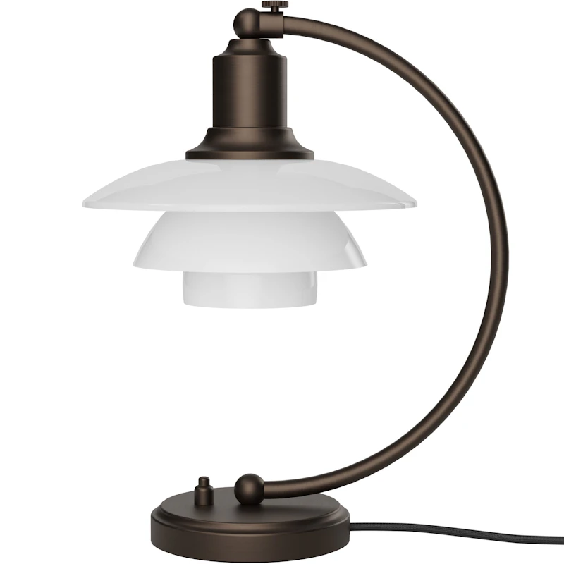PH 2/2 Luna Table Lamp, Aged Brass / Opal Glass