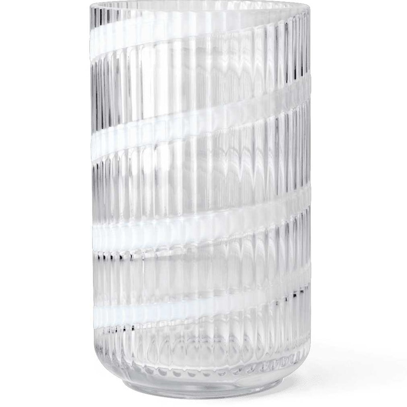 Lyngby Vase Swirl White, 25 cm