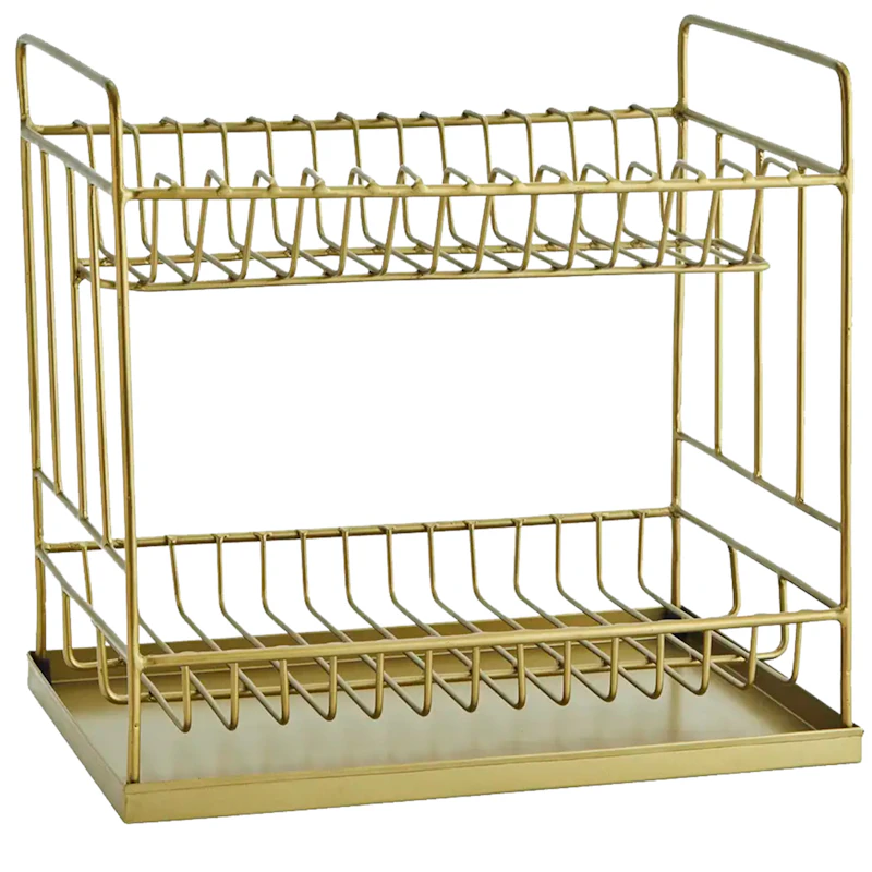 Dish Drainer, Antique Brass