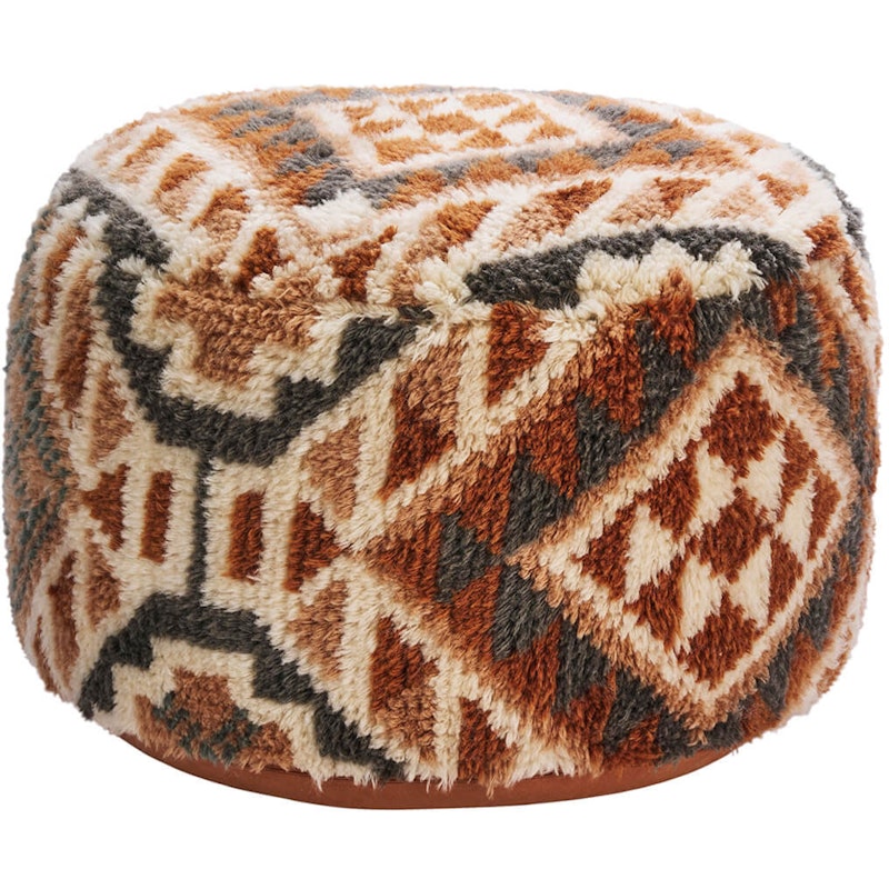 Handwoven Wool Pouf