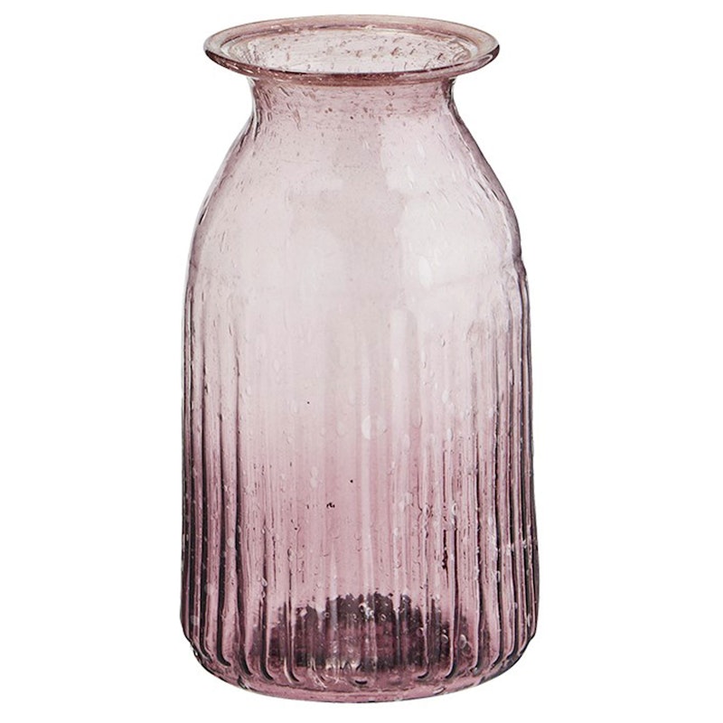 Vase Recyceltes Glas Lila, 13 cm