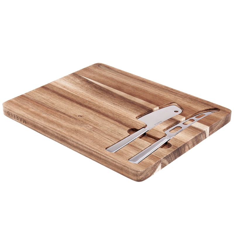 Cutting Board With 2 Cheese Knifes