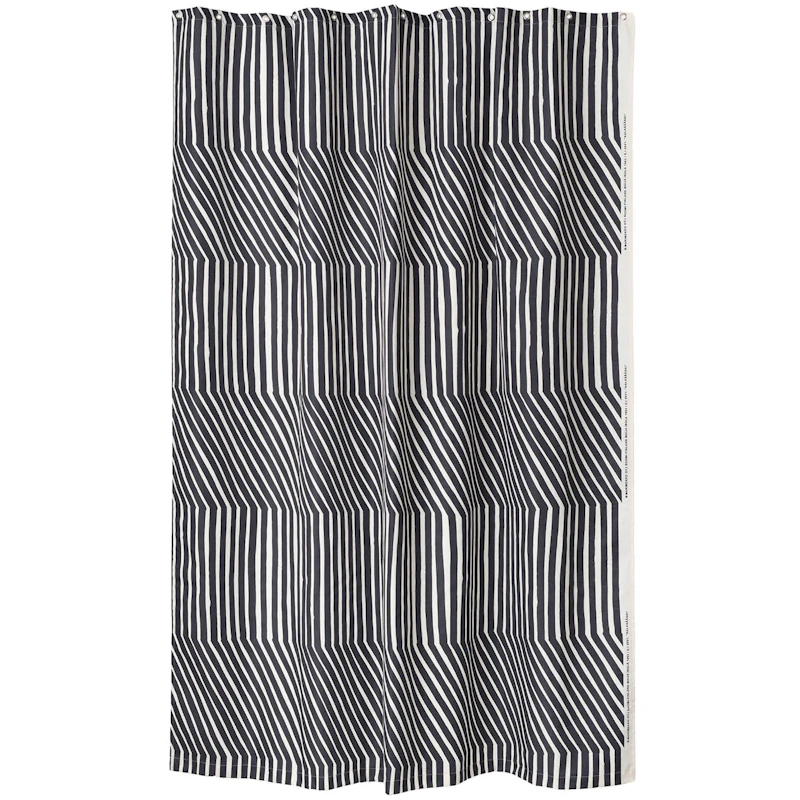 Kalasääski Shower Curtain 180x200 cm, Off-white/Charcoal / Off-White