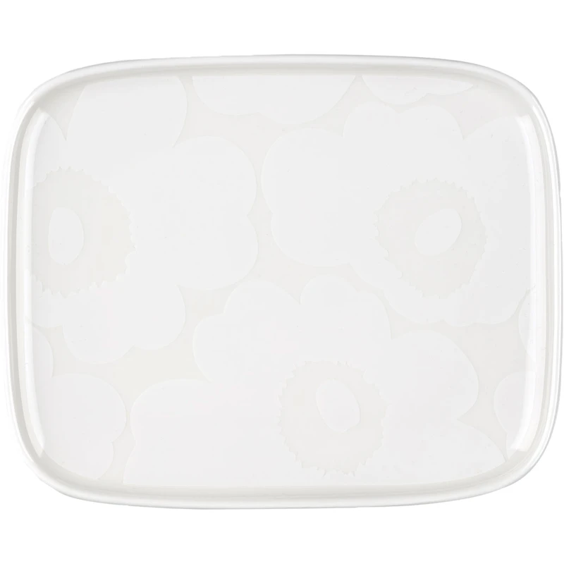Oiva/Unikko Plate 12x15 cm, White