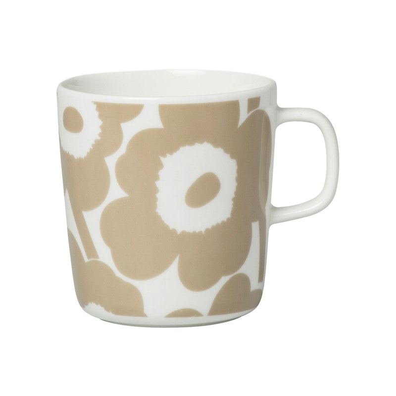 Oiva/Unikko Tasse 40 cl, Beige / Weiß