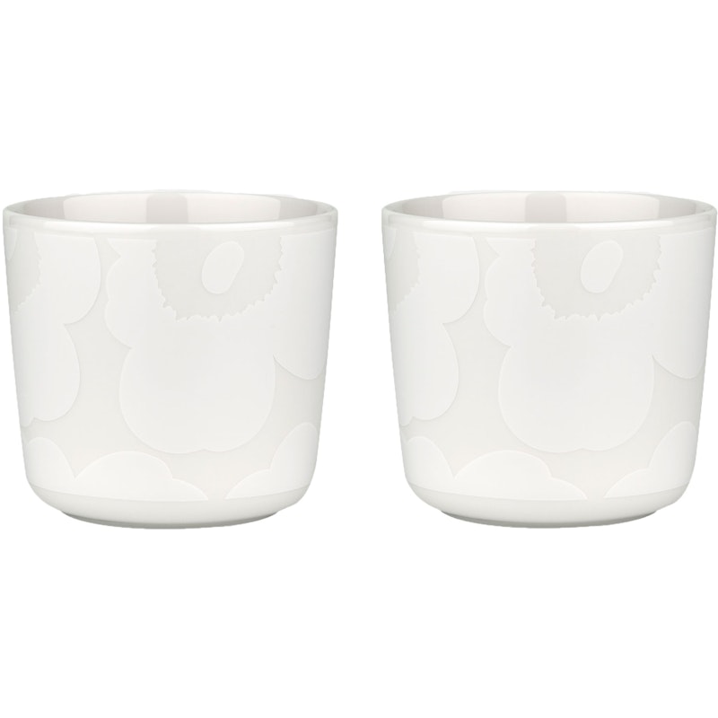 Oiva/Unikko Cups Without Handle 20 cl 2-pack, White
