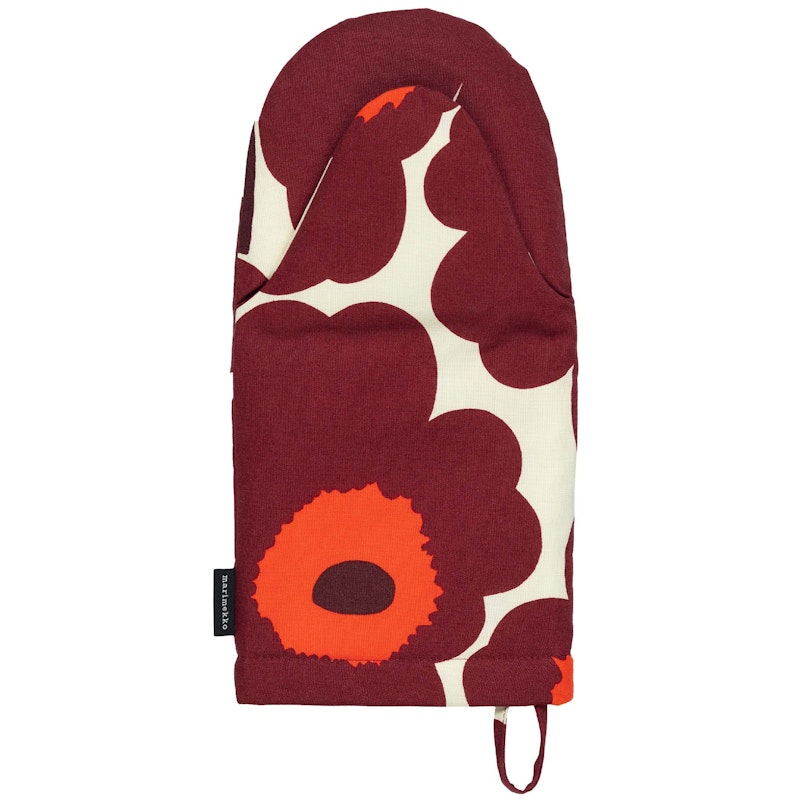 Pieni Unikko Oven Glove, Red / Vanilla / Wine Red