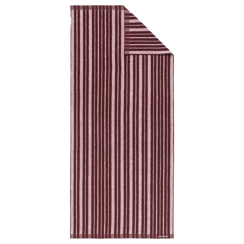 Raide Bath Towel 70X150 cm, Pink/Burgundy