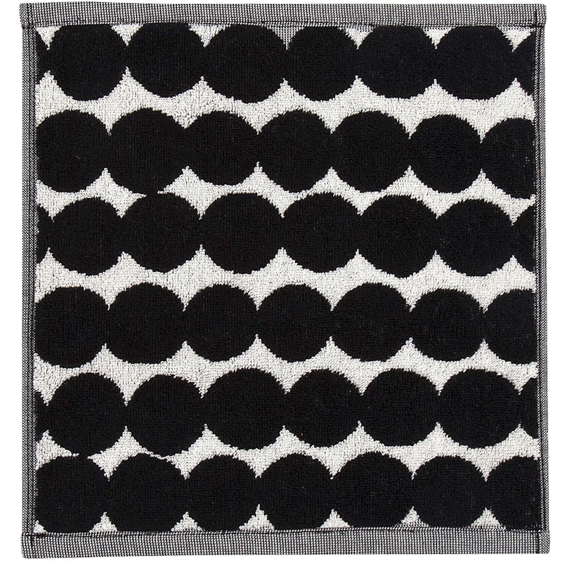 Räsymatto Mini Handtuch 30x30 cm, Schwarz/Weiß