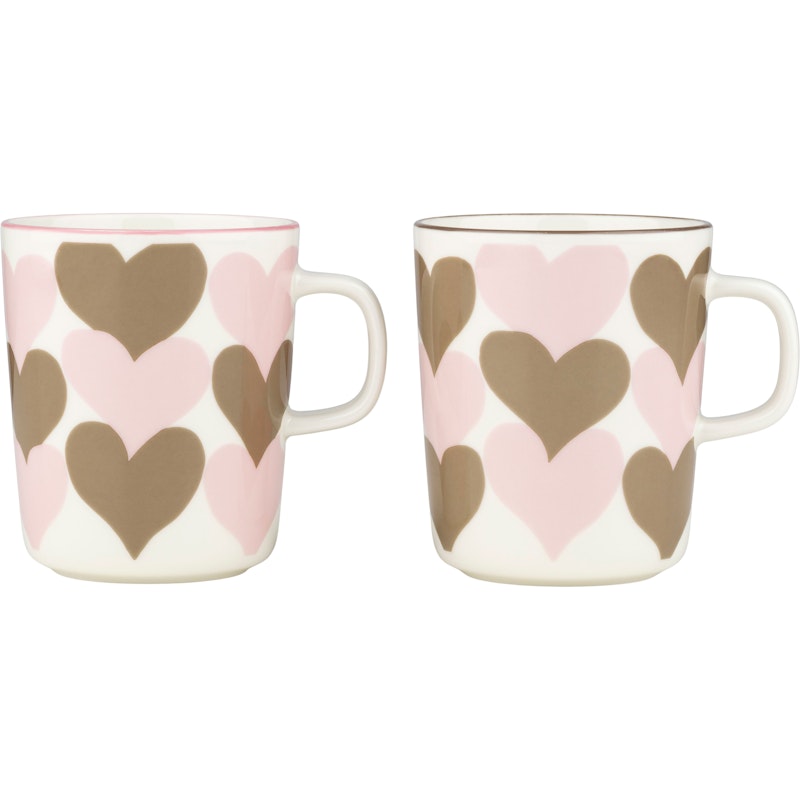 Sydämet Mug 25 cl 2-pack