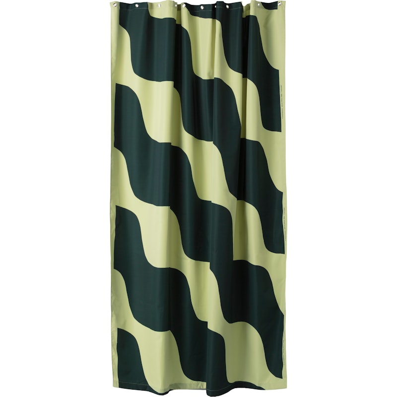 Taifuuni Shower Curtain 180x200 cm, Dark Green / Pear