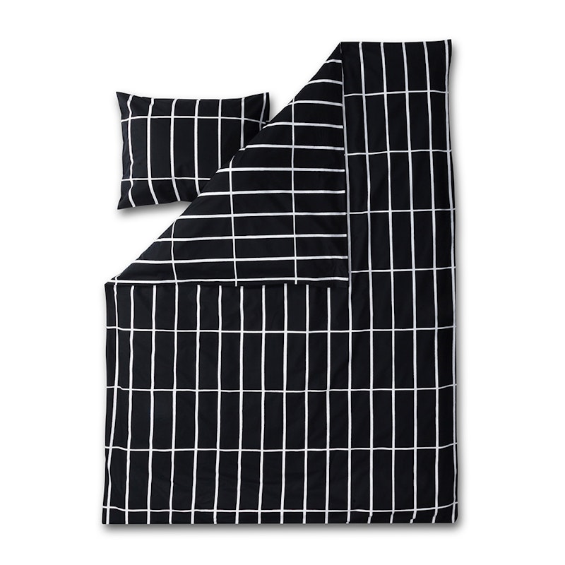 Tiiliskivi Duvet Cover 150x210 cm, Black / White
