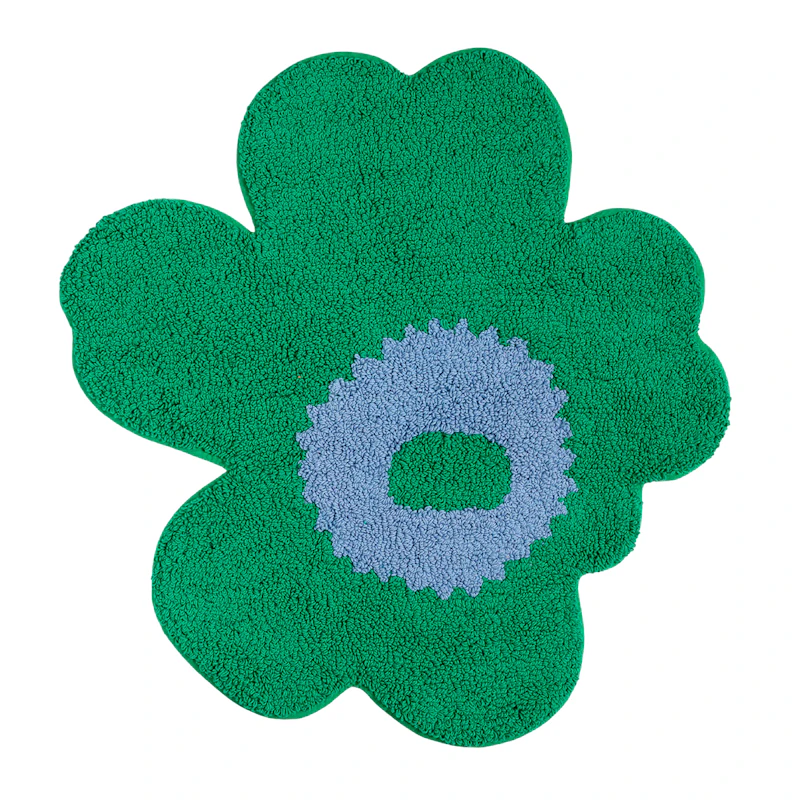 Unikko Terry Bath Rug 73X74 cm, Green / It Blue