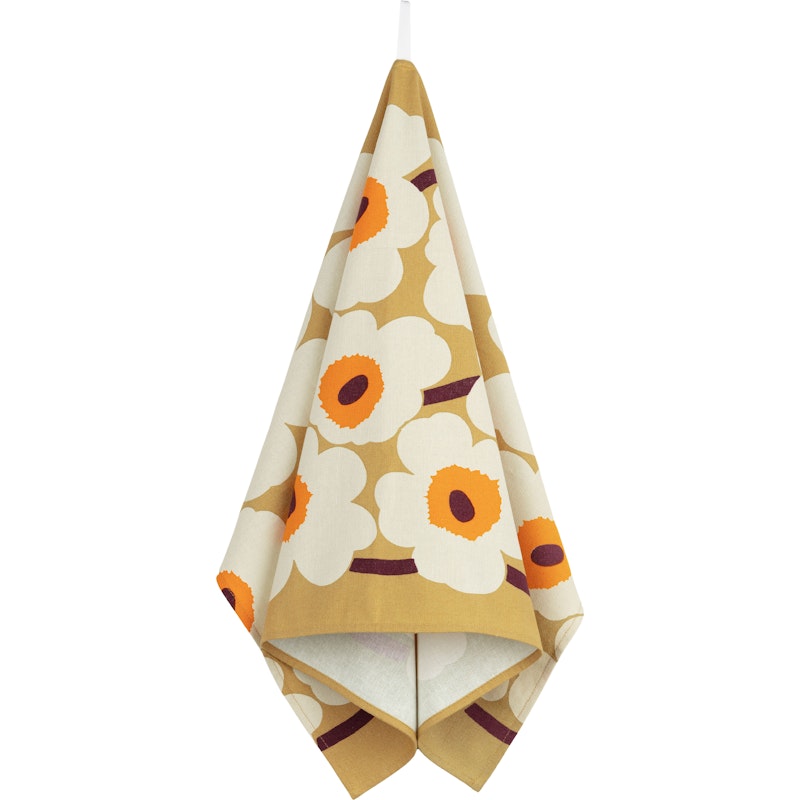 Unikko Kitchen Towel 47x70 cm, Cream / Caramel / Warm Orange