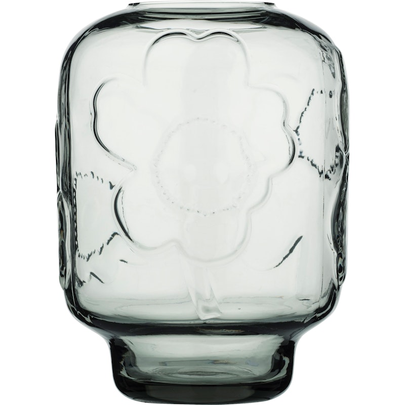 Unikko Glass Vase 18 cm, Misty Grey