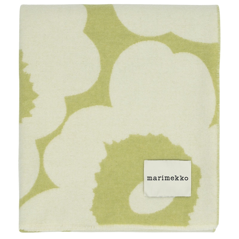 Unikko Wool Plaid 130x170 cm, Off-white / Pear