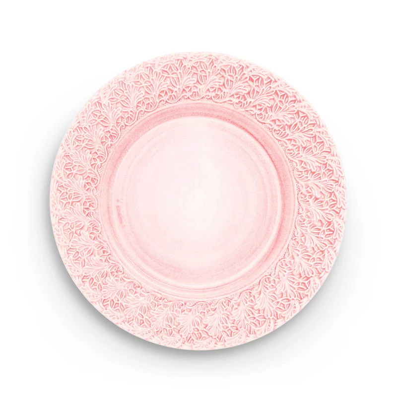Lace Plate 32 cm, Light Pink