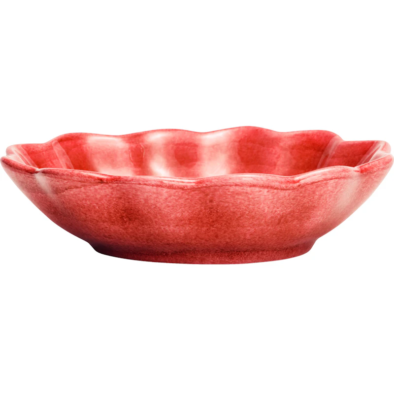 Oyster Bowl 16x18 cm, Red