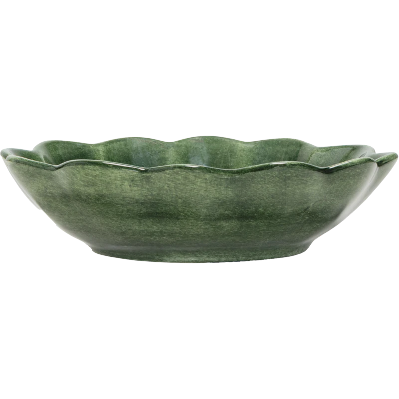 Oyster Bowl 16x18 cm, Forest Green