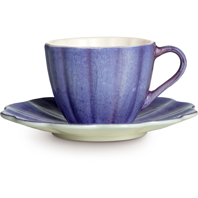 Oyster Tasse mit Unterteller 25 cl, Violet