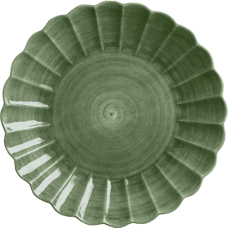 Oyster Dish 42 cm, Forest Green