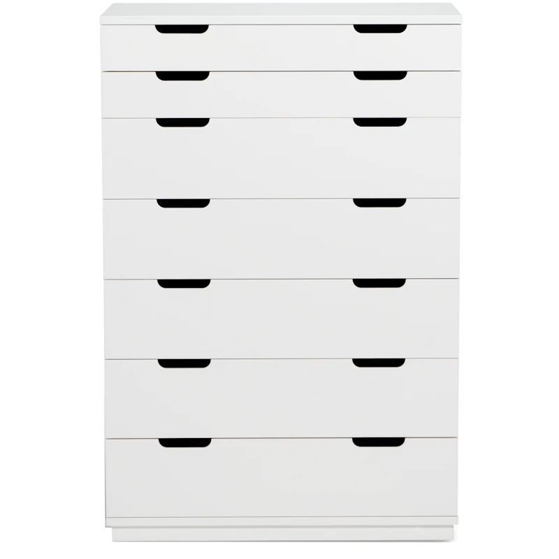 Aoko Chest Of Drawers With 7 Drawers, White