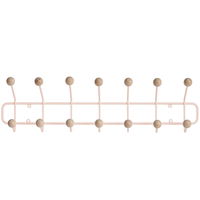 Bill Horizontal Coat Rack S, Pale Pink