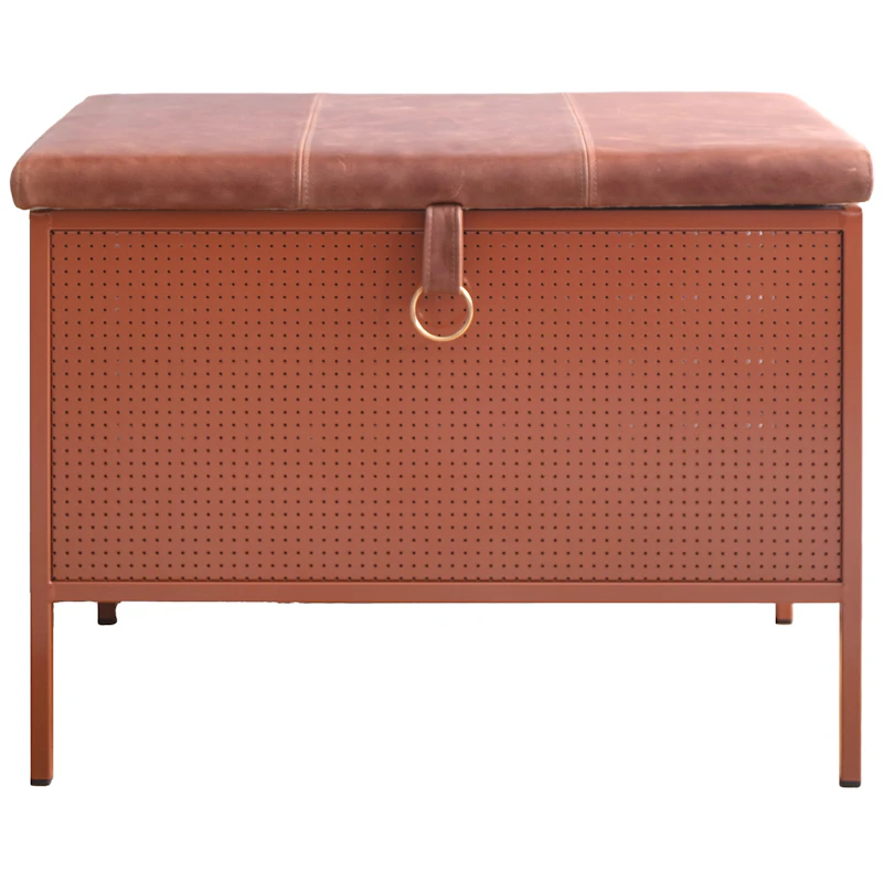 Frank Storage Bench, Cinnamon / Vintage Cognac