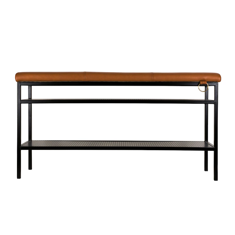 Nancy Bench, Black / Cognac