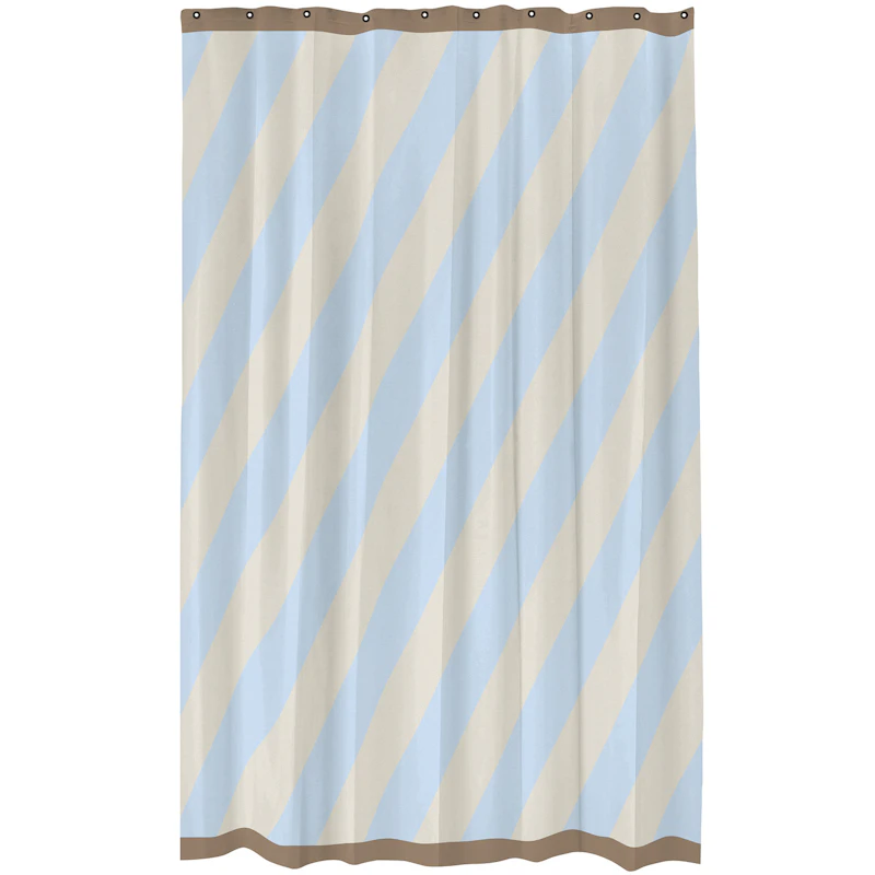 Diagonal Shower Curtain 150x200 cm, Light Blue