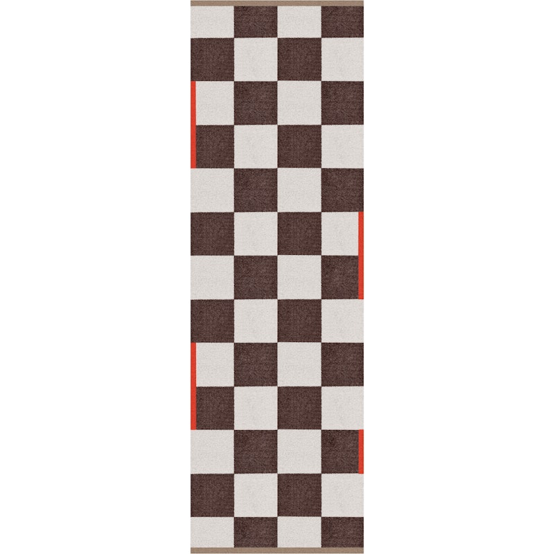 Square Plastic Rug 77x240 cm, Brown