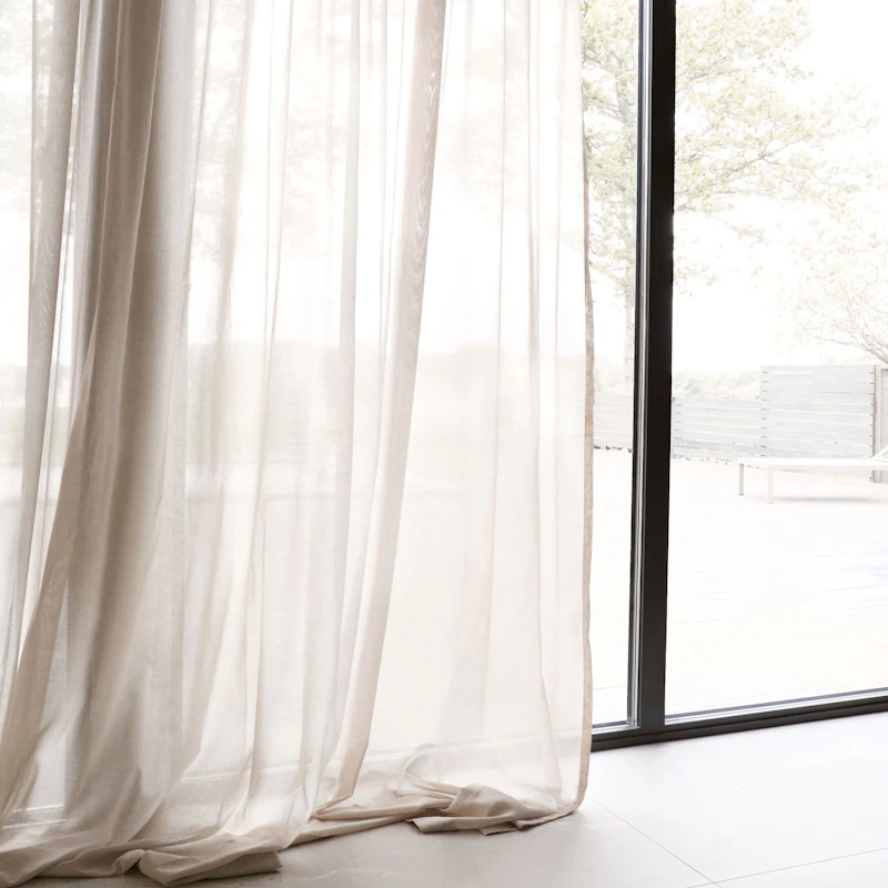 Vivi Curtain Recycled Fabric Double Width Natural, 290x290 cm