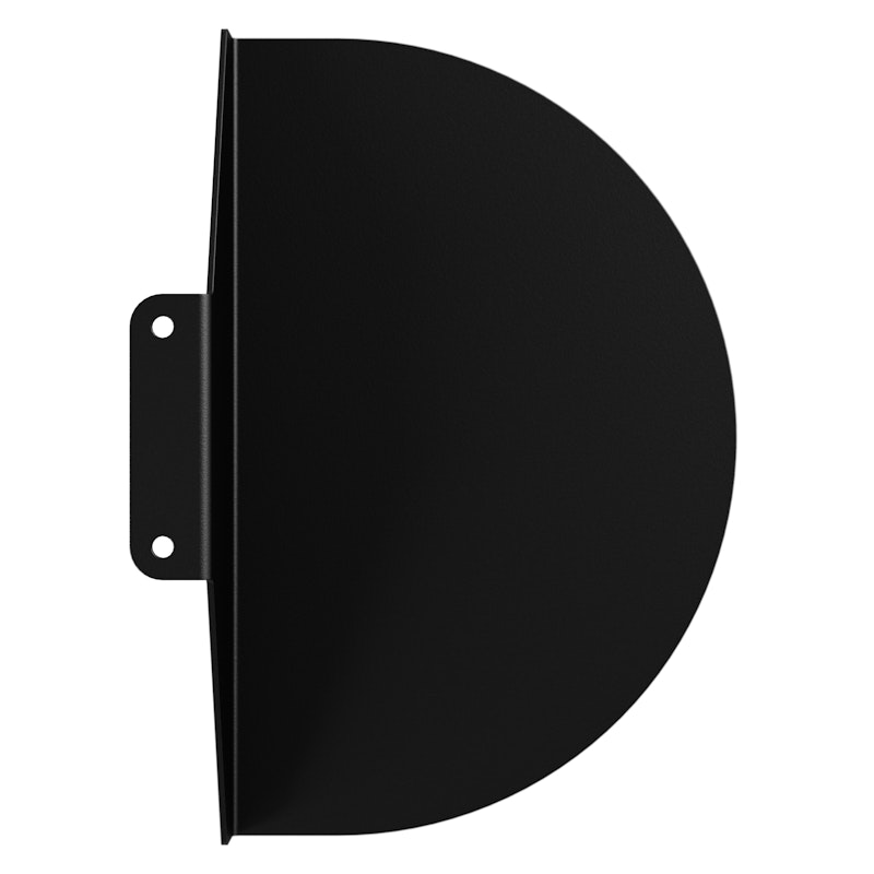 Bedside Table Half-moon-shaped, Black