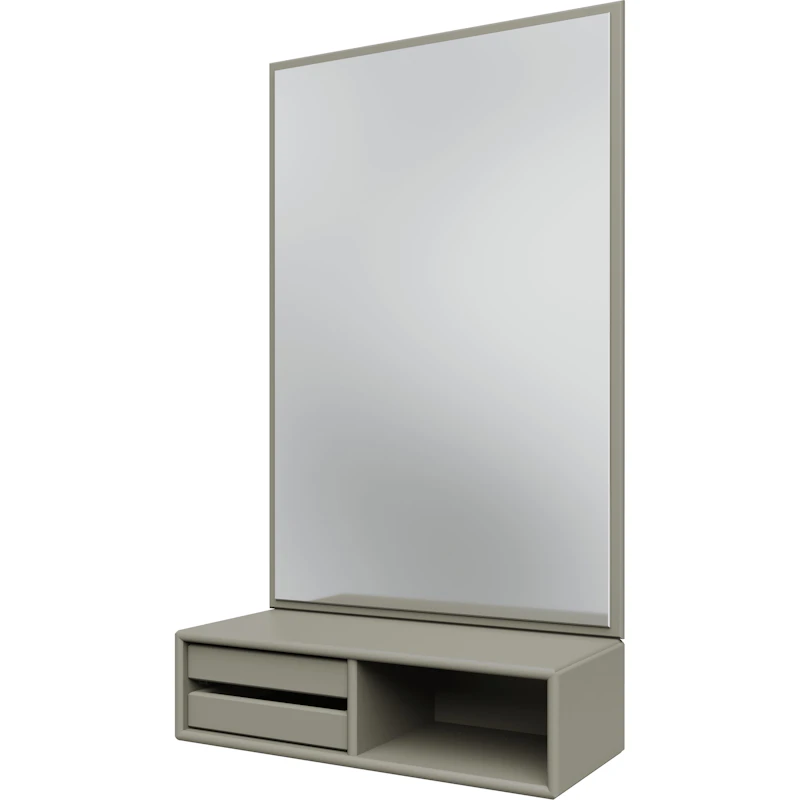 Glance Wall Mirror With Shelf, Fennel