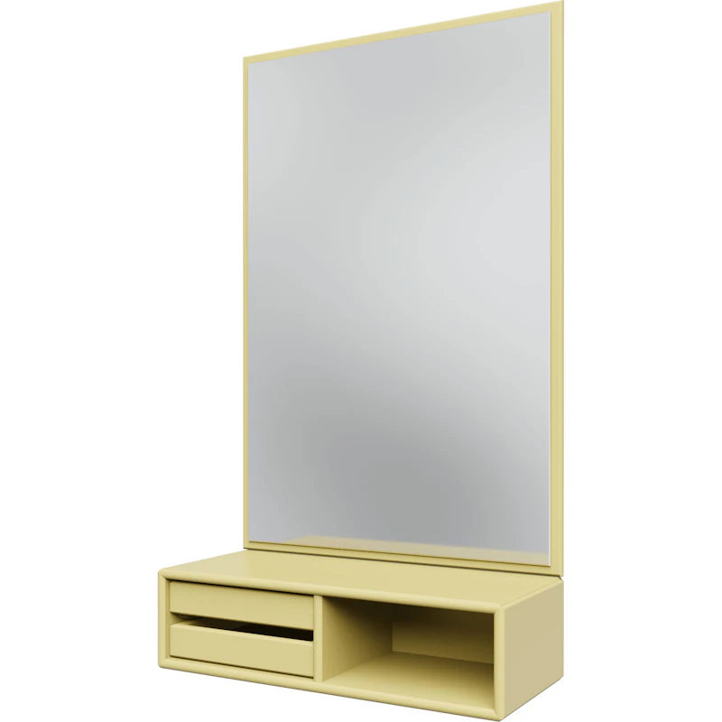 Glance Wall Mirror With Shelf, Camomile