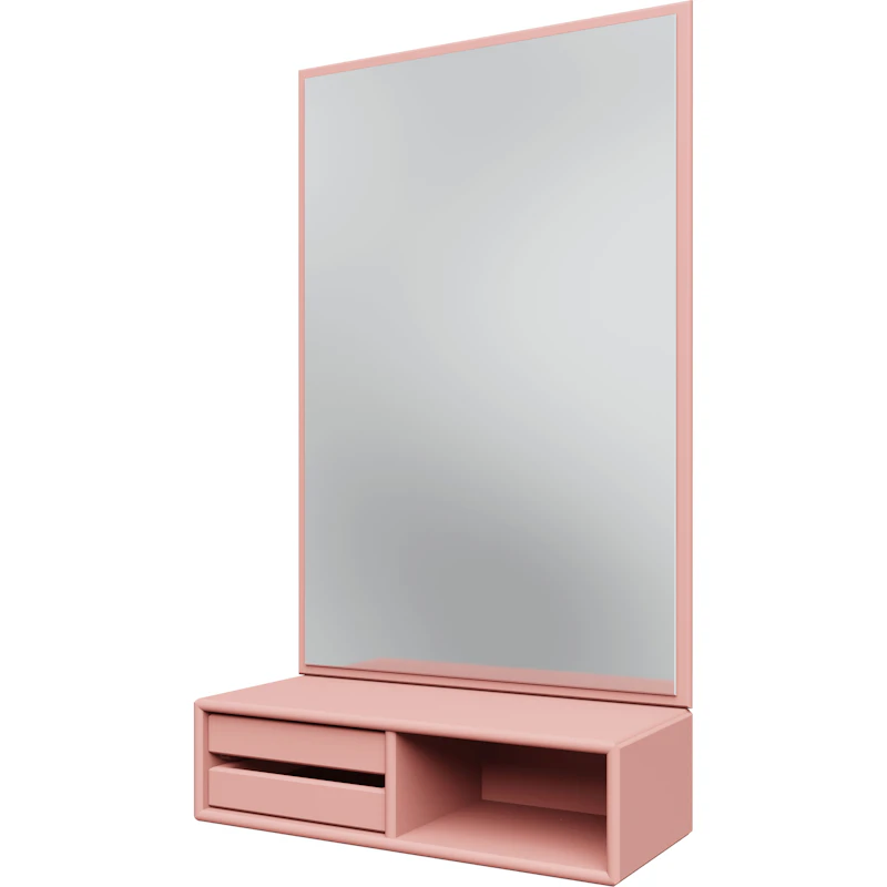 Glance Wall Mirror With Shelf, Ruby