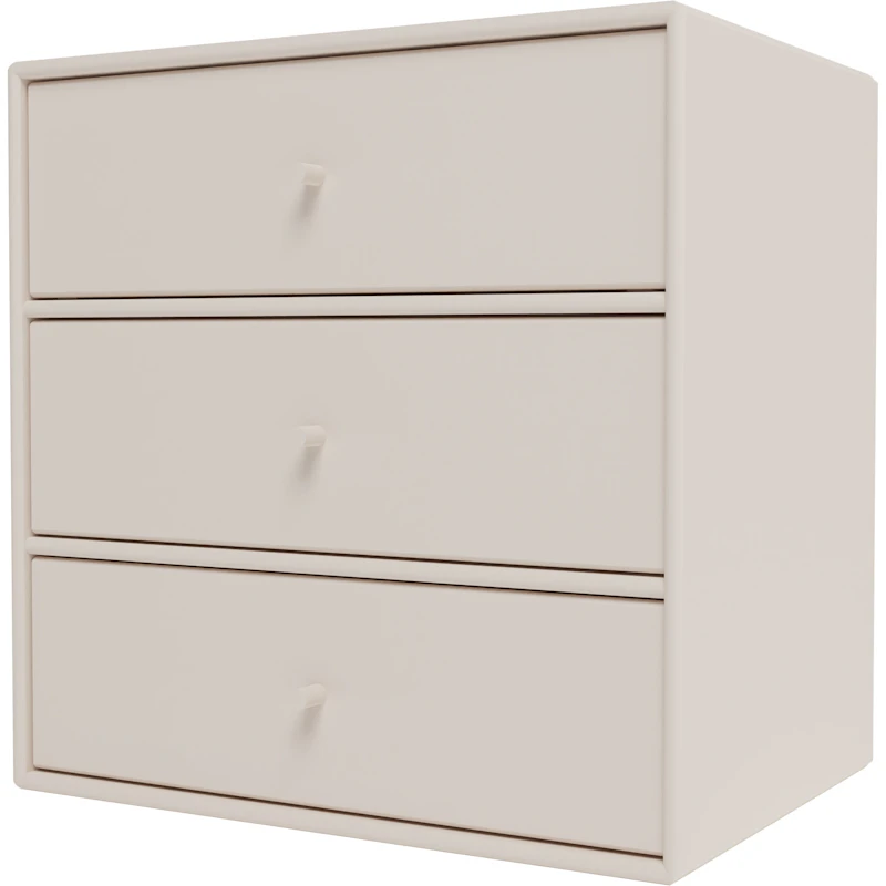 Mini 1007 Shelf With Three Drawers, Clay