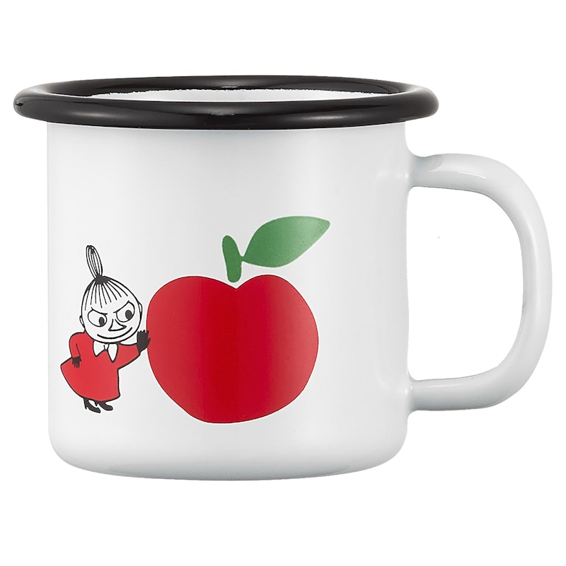 Moomin Joyfull Apples Enamel Mug 1,5 dl, Red