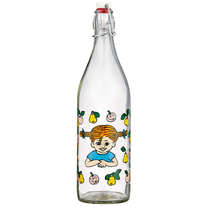 Pippi Fruits Glass Bottle 1 L