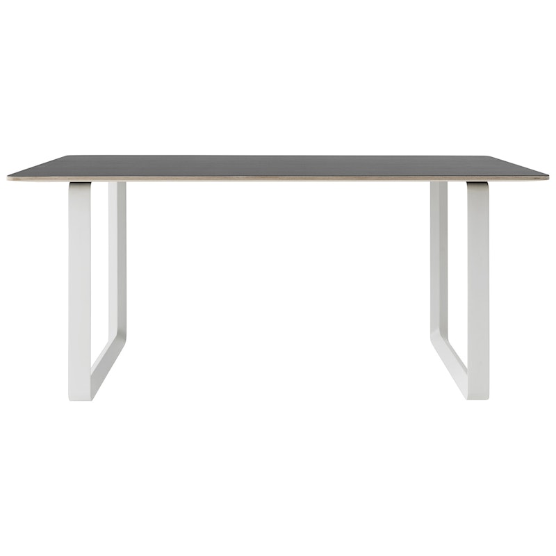 70/70 Tisch 90x225 cm, Linoleum Schwarz / Grau
