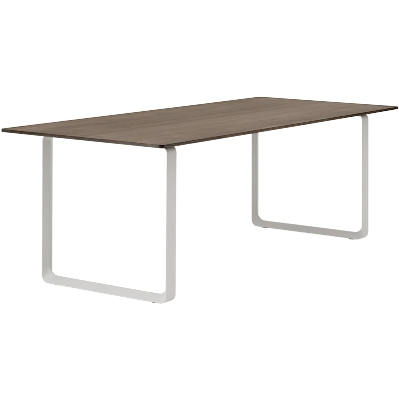 70/70 Tisch 90x225 cm, Geräuchterte Massiveiche / Grau