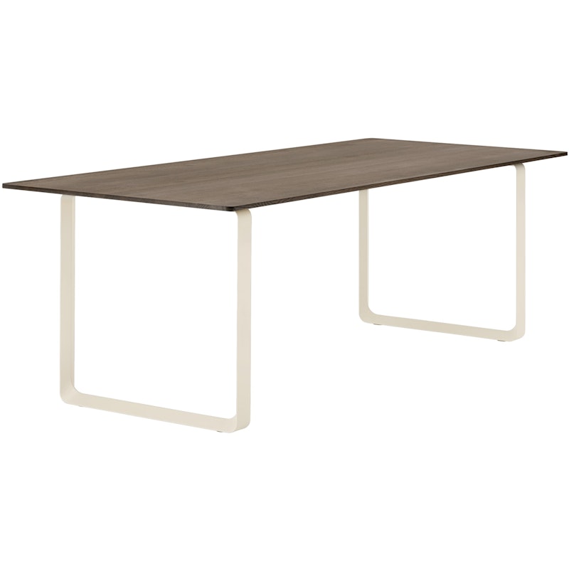 70/70 Tisch 90x225 cm, Geräuchterte Massiveiche / Sand